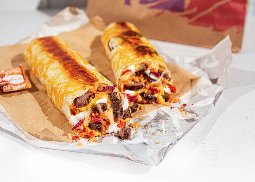 A Checkoff Success Grilled Cheese Burrito Permanent Item on